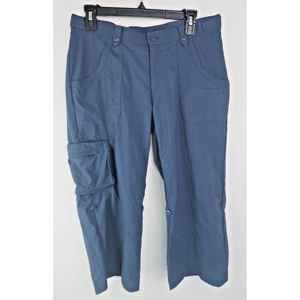 Magellan Sportswear Cargo Crop Pants Blue Nylon Stretch‎ Size 6 Outdoor